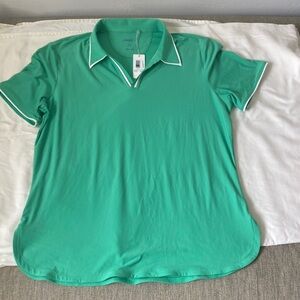johnnie-O Teal Polo with White Accents